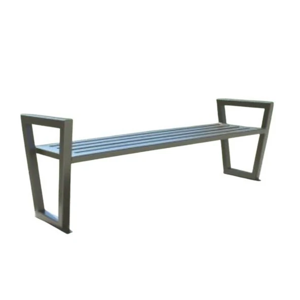Kolçaklı Metal Oturma Bankı Sağlam Park Bench - 2