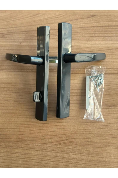 EVA PLAST Pvc Pimapen Plastik Kapı Kolu / Balkon Plastik Kapı Kolu / Antrasit 3 Adet - 4