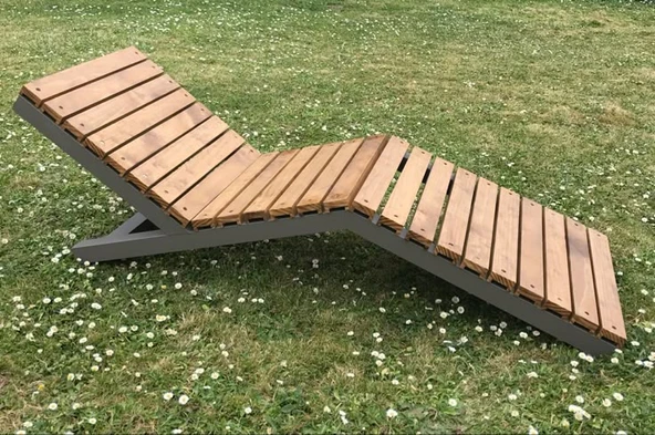 Şezlong Dinlenme Yatağı Şezlong Ahşap - 2