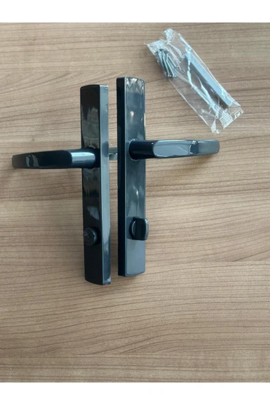 EVA PLAST Pvc Pimapen Plastik Kapı Kolu Tuvalet(WC) / Banyo Plastik Kapı Kolu / Antrasit 1 Adet - 4