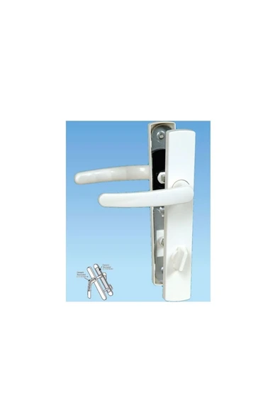EVA PLAST Pvc Pimapen Plastik Kapı Kolu / Balkon Plastik Kapı Kolu / Beyaz 2 Adet - 4