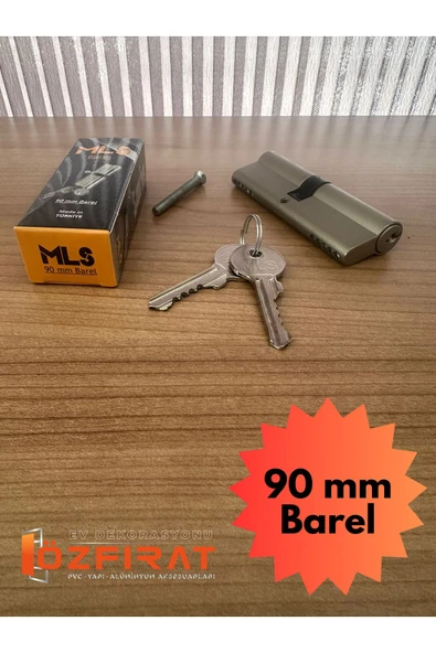 ÖZFIRAT PVC YAPI Pvc Pimapen Kapı Kilit Göbeği Barel 90mm Pirinç Anahtarlı - 3