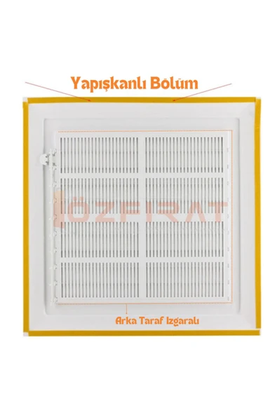 ÖZFIRAT PVC YAPI Menfez 40x50 Cm Banyo / Wc Havalandırma Menfezi / Plastik Beyaz Renk - 3