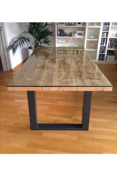 DEKOR Metal Masa Ayağı / 6 Kişilik / Siyah / 150x70x70(h) - 2