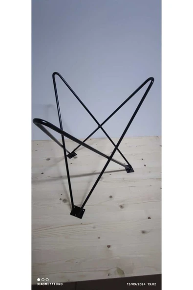 DEKOR "Yıldız" Sehpa Ayağı / Metal / Siyah - Çap 35cm - 2