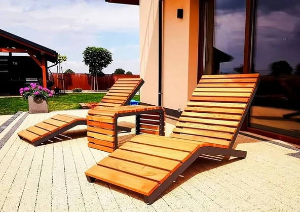 Şezlong Dinlenme Yatağı Şezlong Ahşap