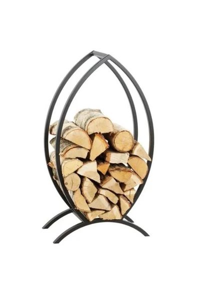 DEKOR Şömine Soba Odunluk / Metal / Siyah