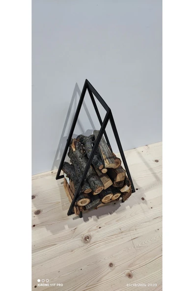 DEKOR Çatı Tipi Odunluk / Siyah / 30x20x50(h)cm - 5