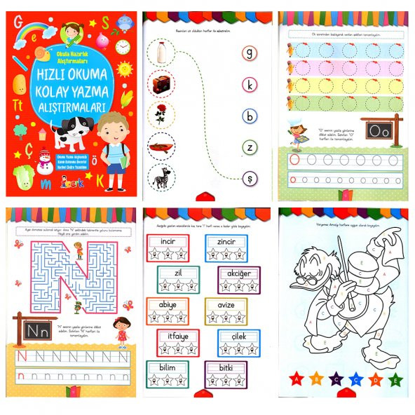 OKUL HAZIRLIK OYUNLARLA OKUMA YAZMA 4 KİTAP OKUL ÖNCESİ 1.SINIF - 2