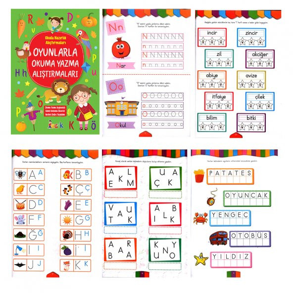 OKUL HAZIRLIK OYUNLARLA OKUMA YAZMA 4 KİTAP OKUL ÖNCESİ 1.SINIF - 5