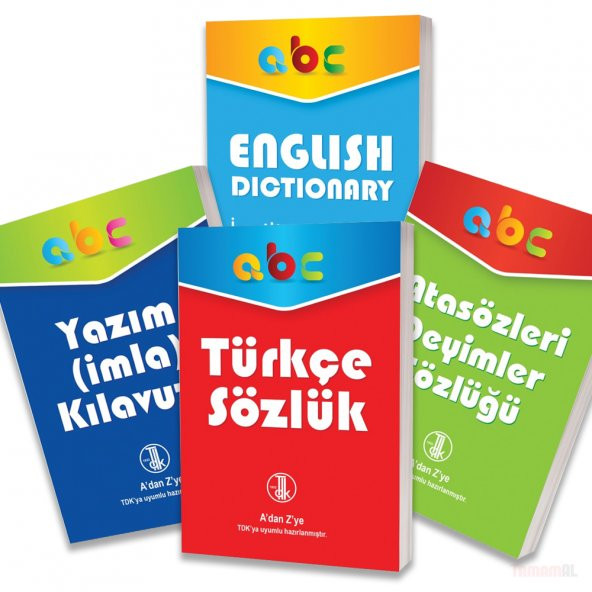 TÜRKÇE SÖZLÜK İNGİLİZCE TÜRKÇE ATASÖZLERİ YAZIM İMLA KLAVUZU 4KİT - 2