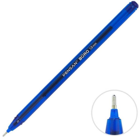 PENSAN BÜRO AKICI TÜKENMEZ KALEM 10 MAVİ +3 SİYAH +2 KIRMIZI - 2