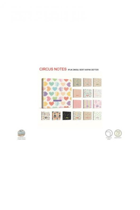 GIPTA CIRCUS NOTES SERT KAPAK 8X12 ÇİZGİLİ DEFTER 5404 - 1