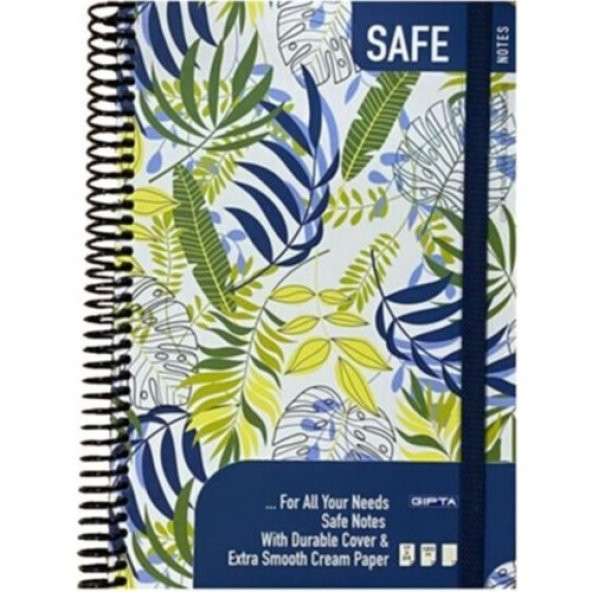 GIPTA DEFTER SPİRALLİ SERT KAPAK 17X24 120 YP NOKTALI SAFE 5557 - 4