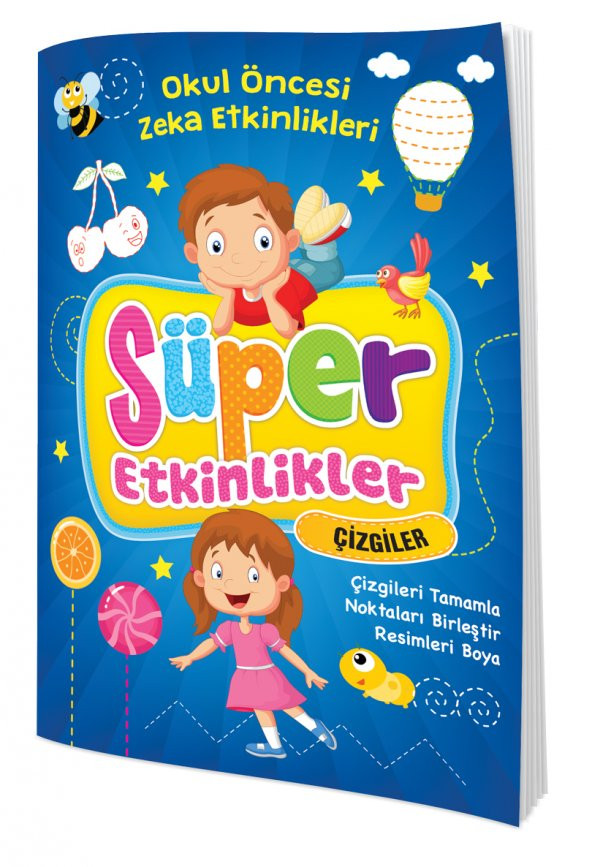 EMA SÜPER ETKİNLİKLER ÇİZGİLER OKUL ÖNCESİ ZEKA ETKİNLİKLERİ