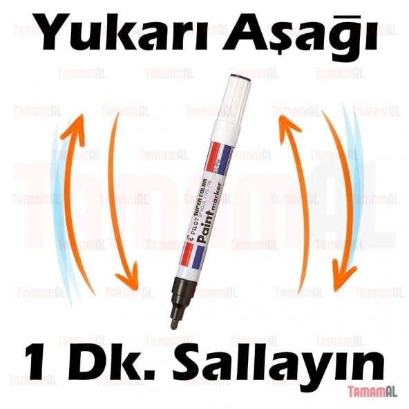 MARVY (JAPON MALI) ARAÇ KAPORTA RÖTÜŞ BOYA KALEMİ BEYAZ SİYAH GRİ - 4