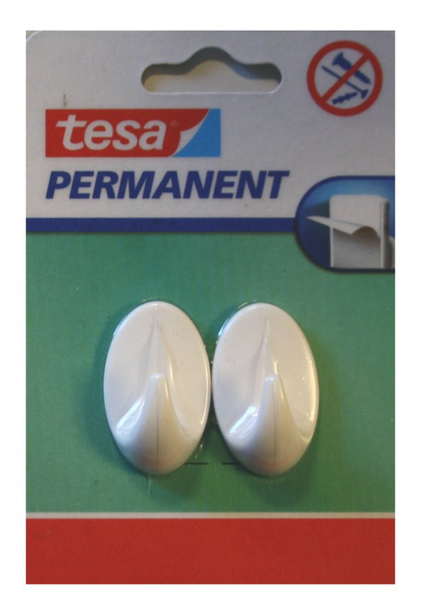 TESA (ALMAN MARKASI) BEYAZ 2li KENDİNDEN YAPIŞKANLI ASKILIK 66602 - 5