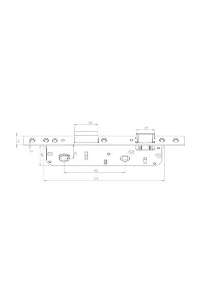 FORCETEC Pvc Banyo Wc  Kapı Kilit 35 Mm/16 Lama - 2