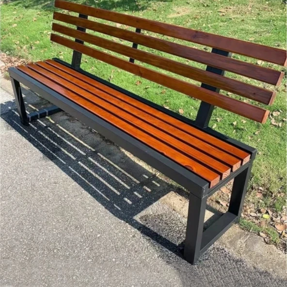 Bank Bahçe Sırtlı Demir Bank Oturak Metal Bank