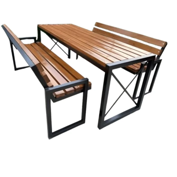 Ahşap Masa Takımı Bahçe Oturma Grubu - 3