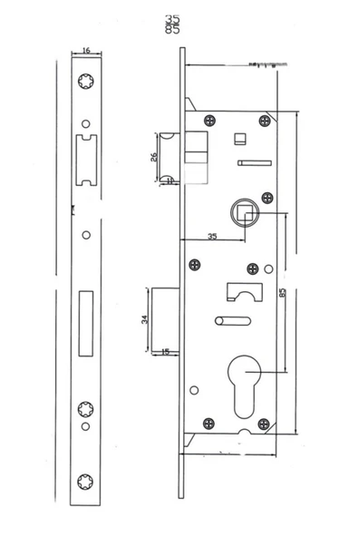 KATAR Pvc Kapı Ispanyolet 180cm - 2