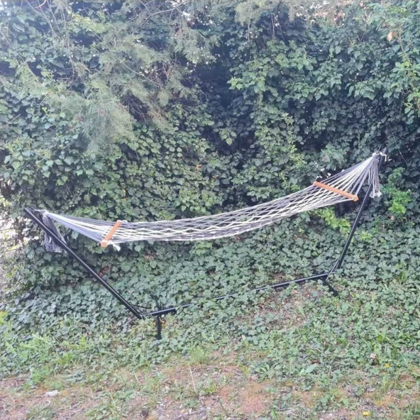 Metal Hamak Ayağı Boru Metal Hamak Demiri | Siyah Renk - 3