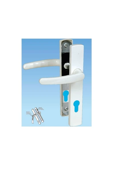 EVA PLAST Pvc Pimapen Plastik Kapı Kolu Balkon/tuvalet(WC)/banyo (BAREL YUVALI) / Antrasit 3 Adet - 4