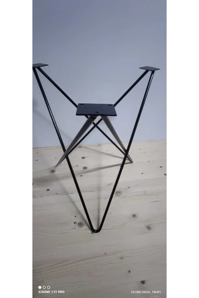 DEKOR “Yıldız” Sehpa Ayağı / Metal / Siyah - Çap 50cm - 4