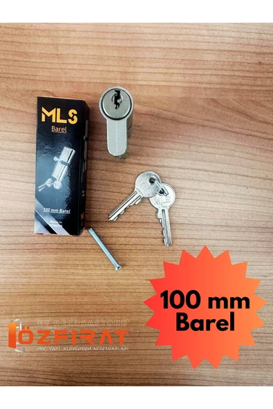 ÖZFIRAT PVC YAPI Pvc Pimapen Kapı Kilit Göbeği Barel 100mm Pirinç Anahtarlı - 3