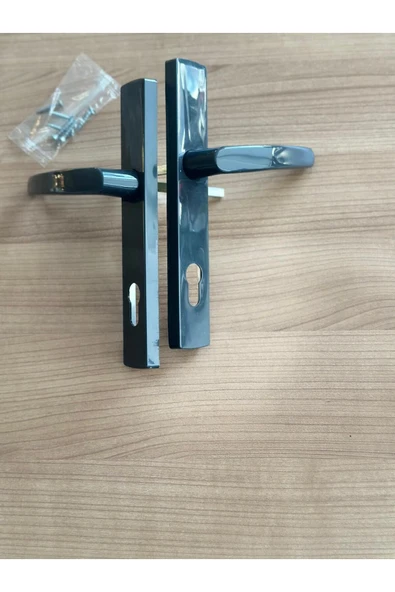 EVA PLAST Pvc Pimapen Plastik Kapı Kolu Balkon/tuvalet(WC)/banyo (BAREL YUVALI) / Antrasit 3 Adet - 3