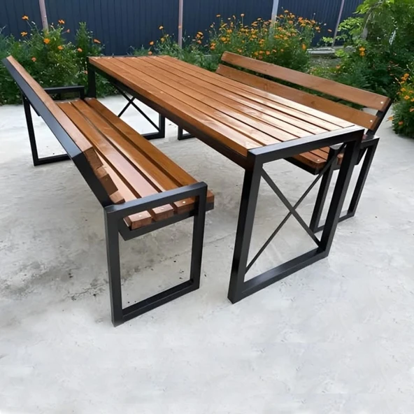 Ahşap Masa Takımı Bahçe Oturma Grubu