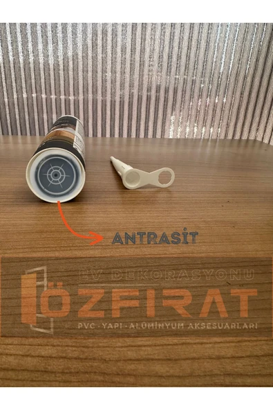 ÖZFIRAT PVC YAPI Silikonize Antrasit Mastik Pvc Kenarları Için Mükemmel-3 Adet - 3