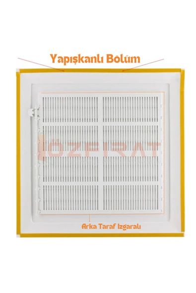 Process Menfez 50x50 Cm Banyo / Wc Havalandırma Menfezi / Plastik Beyaz Renk - 3