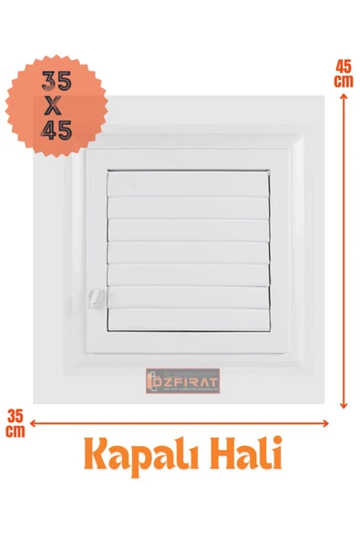 ÖZFIRAT PVC YAPI Menfez 35x45 Cm Banyo / Wc Havalandırma Menfezi / Plastik Beyaz Renk - 2