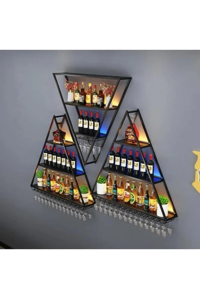 DEKOR Duvar Tipi İçecek Rafı, Bardaklı - 3