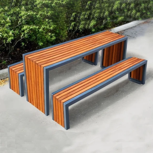 Park Bankı Ahşap Takım Bahçe Veranda Takımı