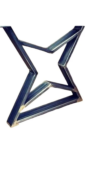 Yıldız Metal Masa Ayağı / Siyah / 2 Parça / 60x5x70(h)cm