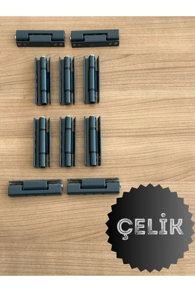 unix PVC Pimapen Kapı Pencere Menteşesi Çelik 90mm Antrasit/4 Adet) VİDALAR DAHİL - 2
