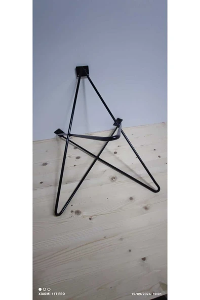 DEKOR "Yıldız" Sehpa Ayağı / Metal / Siyah - Çap 35cm - 3