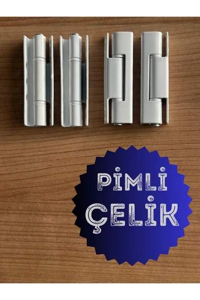 unix Pvc Pimapen Kapı Pencere Menteşesi Çelik 90mm Beyaz/4 Adet) Vi̇dalar Dahi̇l - 2