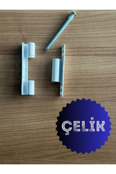 unix PVC Pimapen Kapı Pencere Menteşesi Çelik 90mm Beyaz/6 Adet) VİDALAR DAHİL - 3