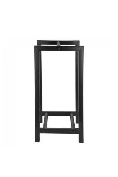 DEKOR Dikey - Şömine Soba Odunluk - Metal - Siyah - Mini, 30x30x90(h), - 4