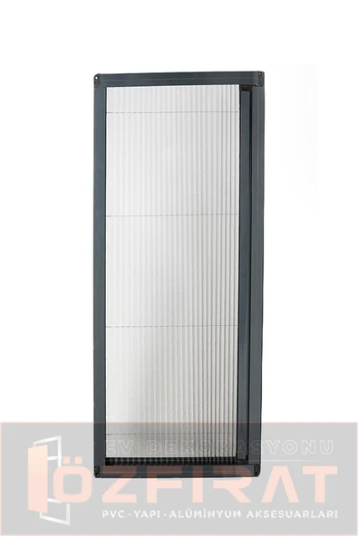 ÖZFIRAT PVC YAPI Akordeon Pileli Pilise Pencere Sineklik Antrasit, 70*130 Cm. Istenilen Ölçüde - 2