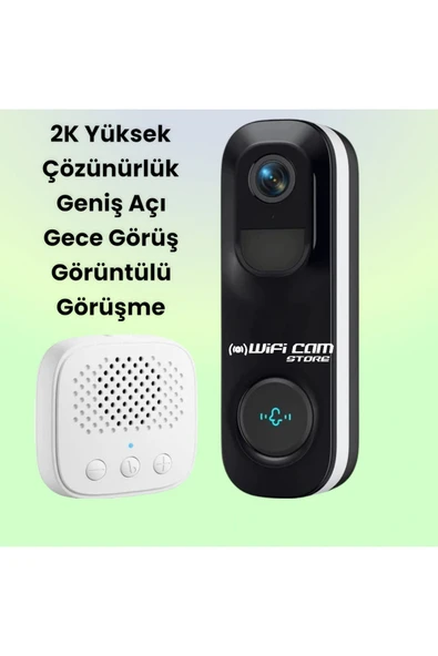 Urfakent 2K Kapı Zili Wifi Akıllı Kamera Geniş Açı - 5