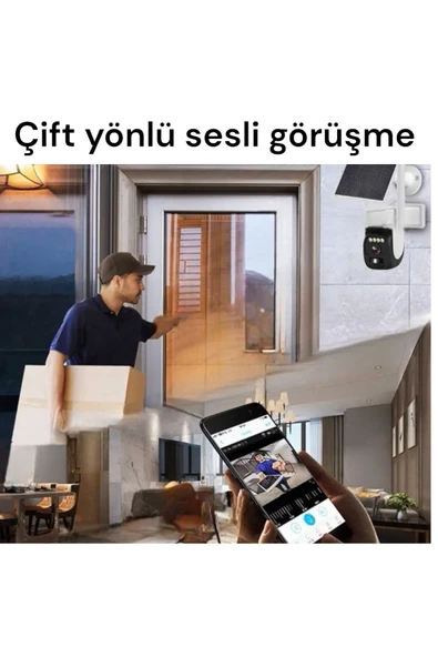 Urfakent Çift Lens 10X Hibrit Zoom Wifi Solar Mini PTZ Kamera - 3
