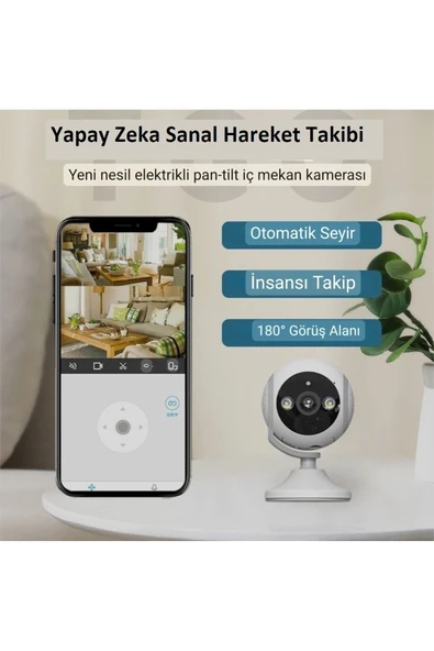 Urfakent Geniş Açılı 3mp Wifi Smart Kamera(Hafıza Kartı Dahildir) - 5