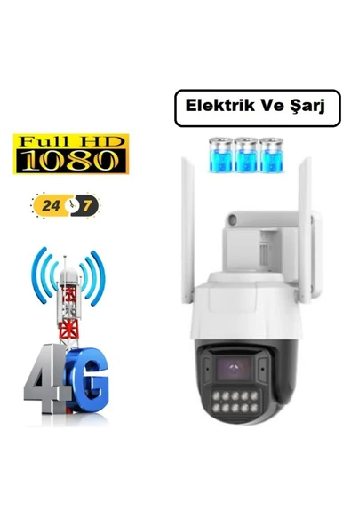 Urfakent Şarjlı Ve Elektrikli 4G Sim Kartlı Güvenlik Kamerası P6SLite Yazılım(Hafıza Kartı Dahildir) - 2