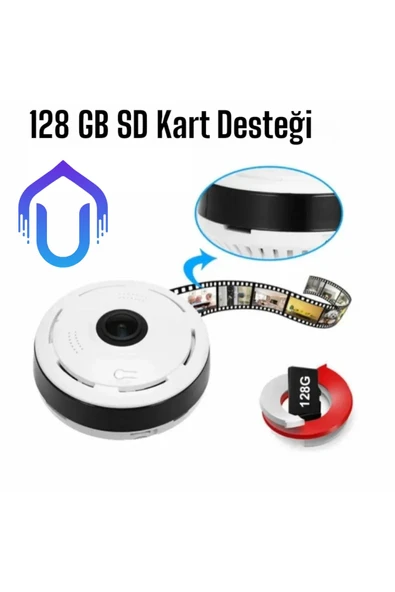 Urfakent V380 360 Görüşlü Smart Wifi Kamera İç Mekan Ve Asansör Kamerası - 7