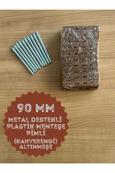 Process PVC Pimapen Kapı Menteşesi Pls Metal Destekli 90mm Kahverengi(A.Meşe) / 10 Adet) VİDALAR DAHİL - 5