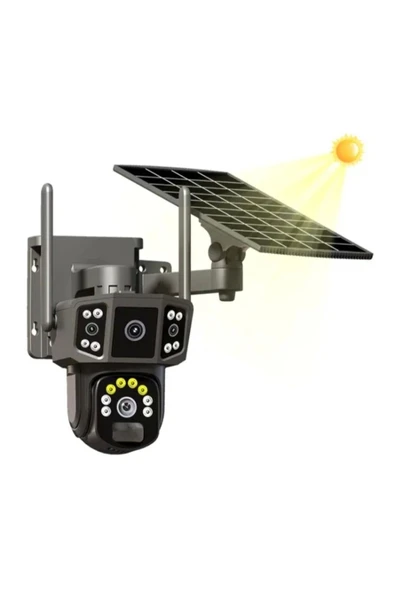Urfakent 4G Solar Kamera Çift Kameralı Sim Kart Destekli Güvenlik Kamerası(Hafıza Kartı Dahildir) - 4